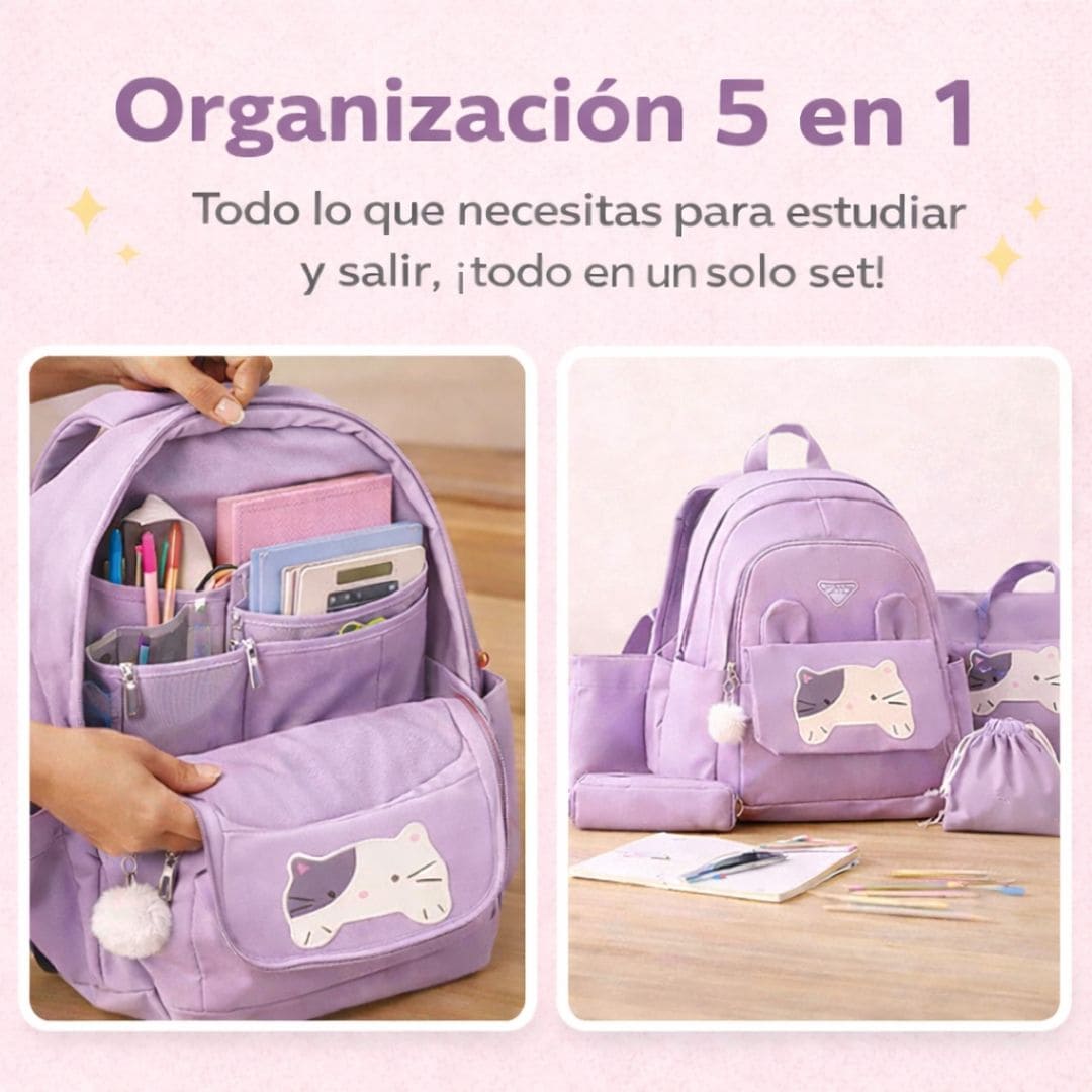 bolso de gatico 5 en 1