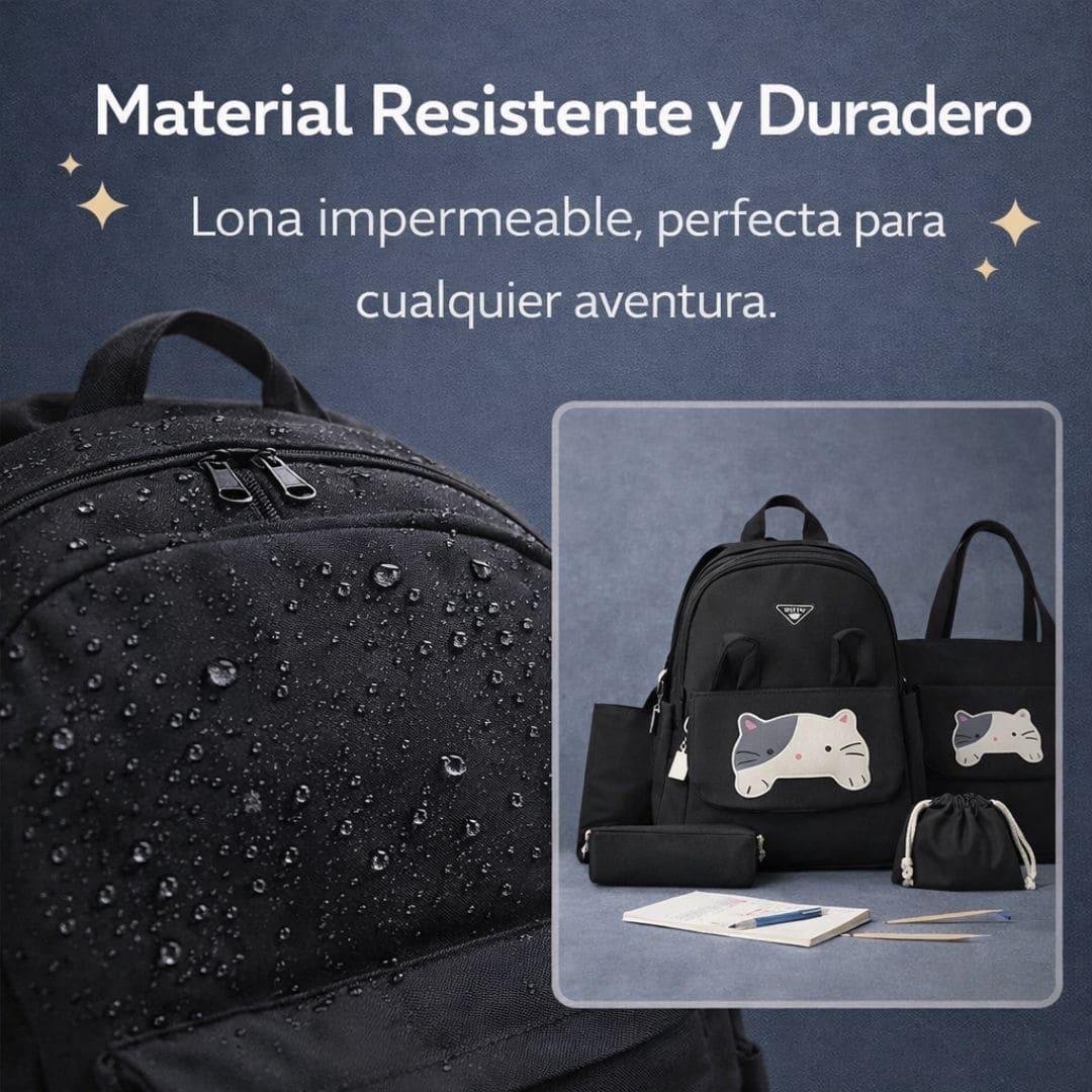 bolso de gatico 5 en 1