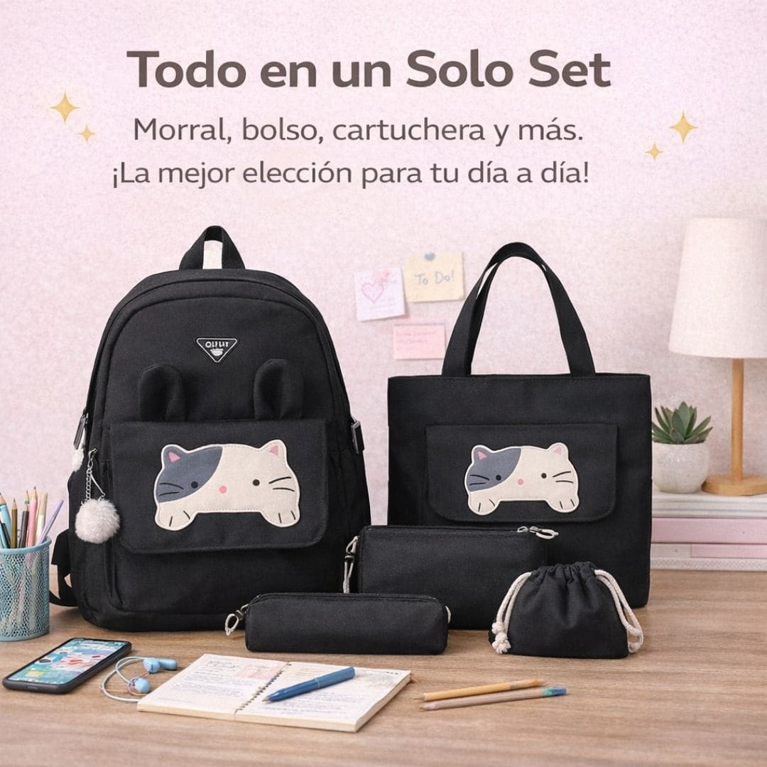 bolso de gatico 5 en 1