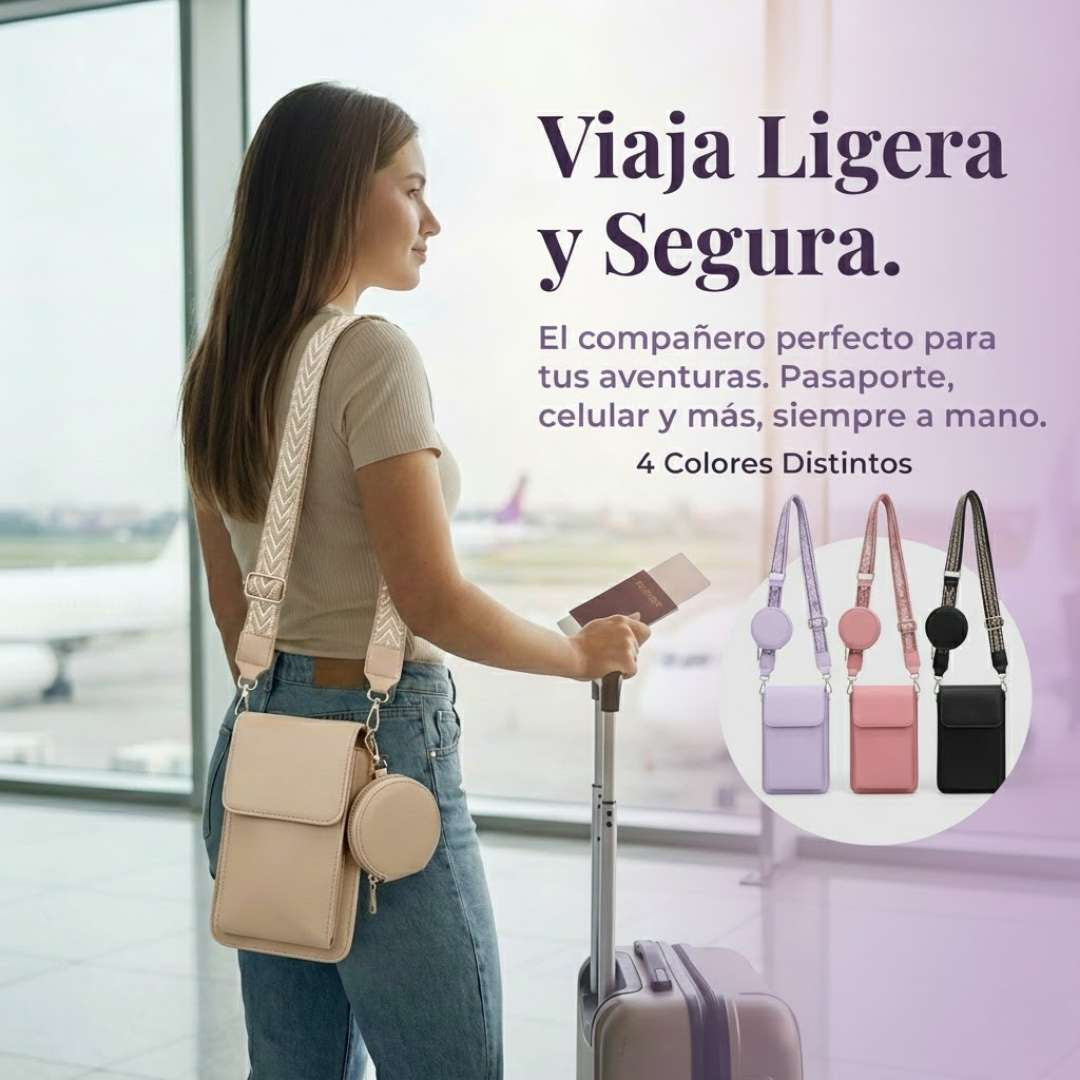 Bolso Portacel Correa Tejida
