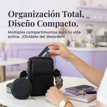 Bolso Portacel Correa Tejida