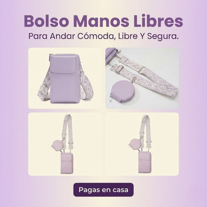 Bolso Portacel Correa Tejida