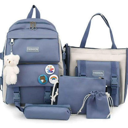 Morral Multifuncional 5 Piezas Oso Plche | Estilo Coreano.