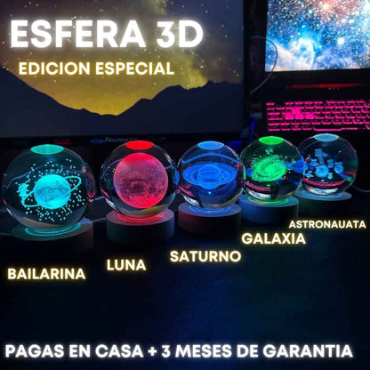 esfera de cristal 3D edicion especial